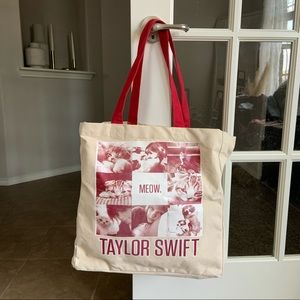 Taylor Swift Canvas Tote Bag Red Tour X-Large Tan